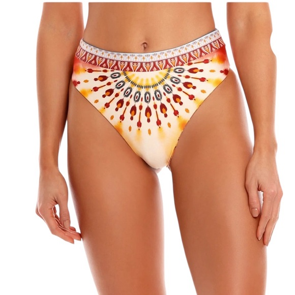 Agua Bendita Penelope Leva High Waist Reversible Swim Bottom Size XL Reg. $130 - Picture 2 of 11